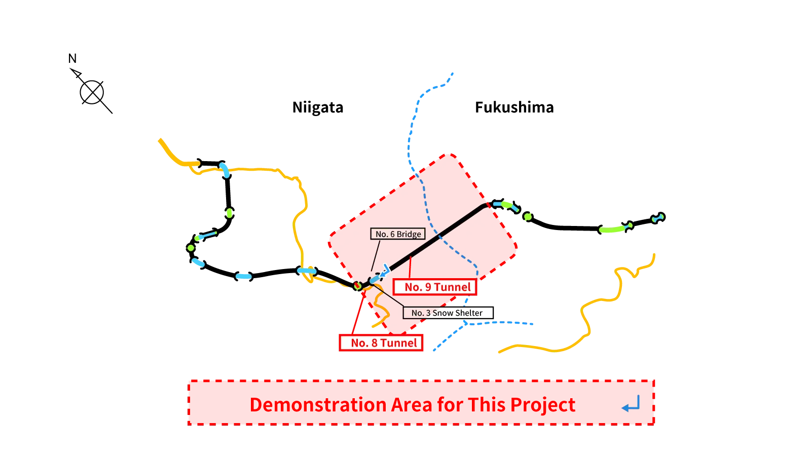 E-Trust 3.5 km tunnel communication diagram using PicoCELA PCWL-0510