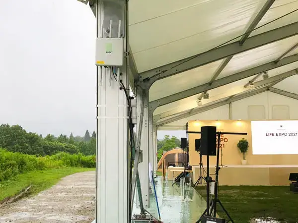 Snow Peak outdoor event connectivity with PicoCELA wireless mesh