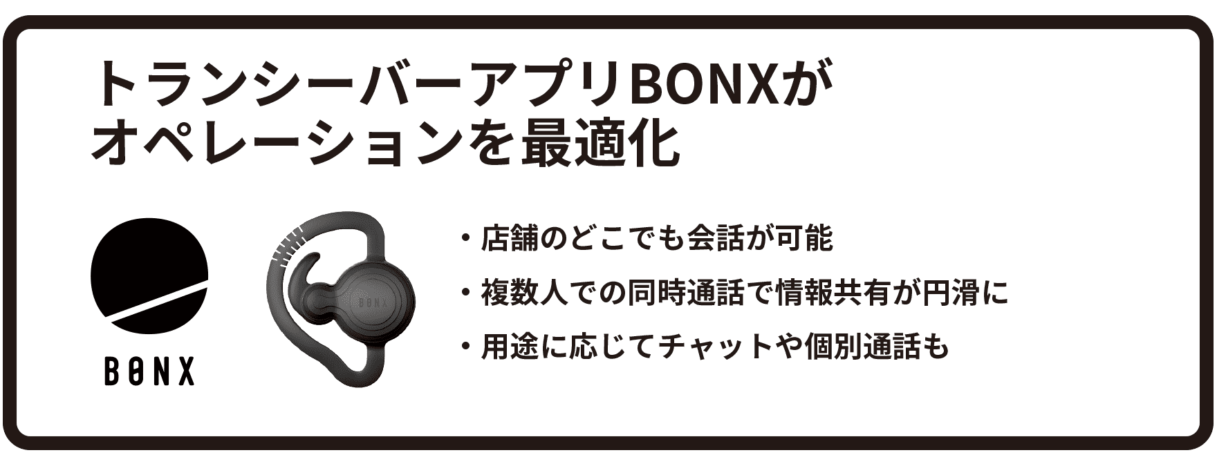 トランシーバーアプリBONXがオペレーションを最適化